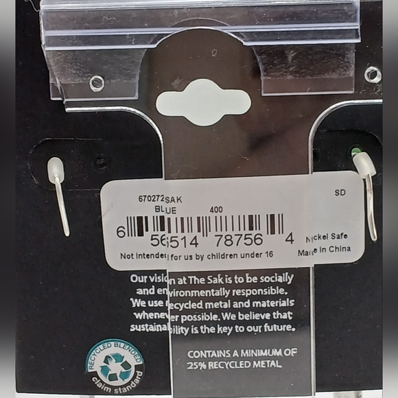 The Sak Blue Stone And Silver Earrings - Picture 3 of 8